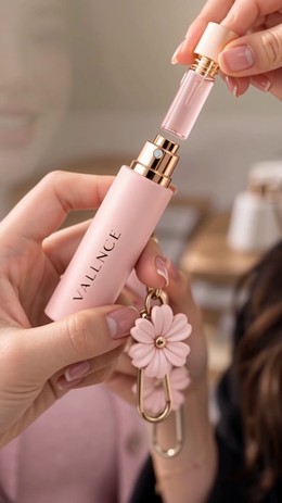 Perfume bottle close-up from the video